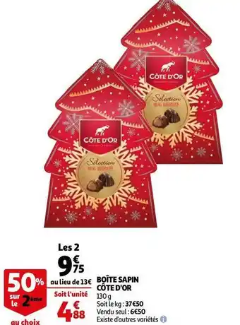 Auchan Côte d'or boîte sapin offre