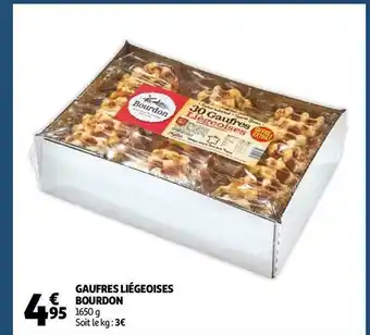 Auchan Bourdon gaufres liégeoises offre