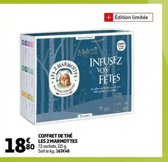 Auchan Coffret de thé les 2 marmottes offre