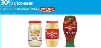 Auchan Amora bon plan sur la gamme de sauces froides de la marque amora offre