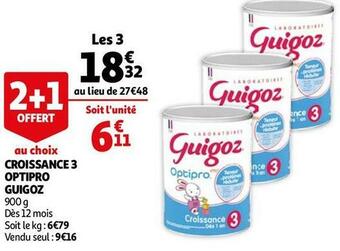 Auchan Guigoz croissance 3 optipro offre