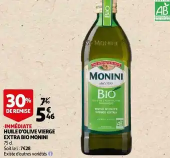 Monini huile d'olive vierge extra bio