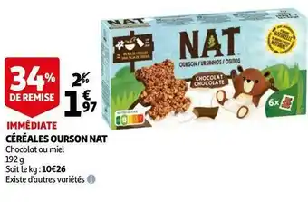 Auchan Nat céréales ourson offre