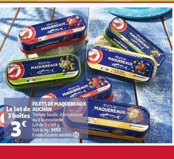 Auchan Auchan filets de maquereaux offre