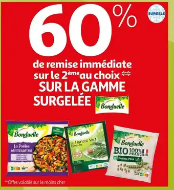 Auchan Bonduelle bon plan sur la gamme surgelée bonduelle offre