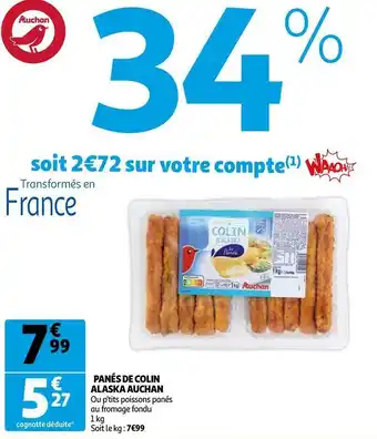 Auchan Auchan panés de colin alaska offre