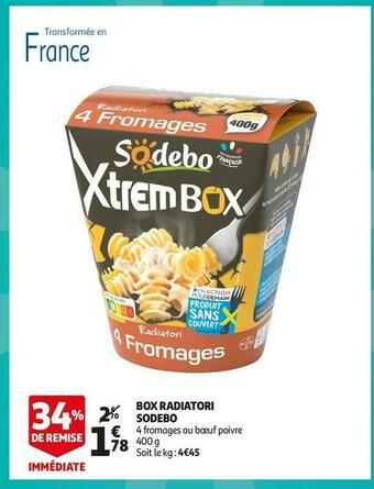 Auchan Sodebo box radiatori offre