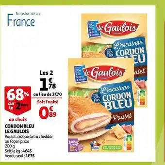 Auchan Le gaulois cordon bleu offre