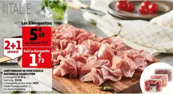 Auchan Auchan chiffonnade de mortadelle le charcutier offre