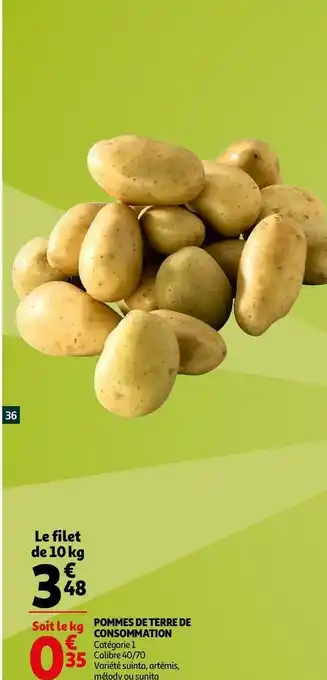 Auchan Pommes de terre de consommation offre