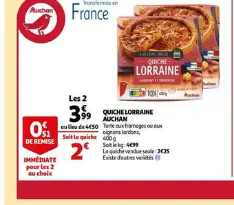 Auchan Auchan quiche lorraine offre