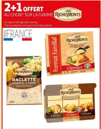Auchan Riches monts bon plan sur la gamme des produits de la marque riches monts offre