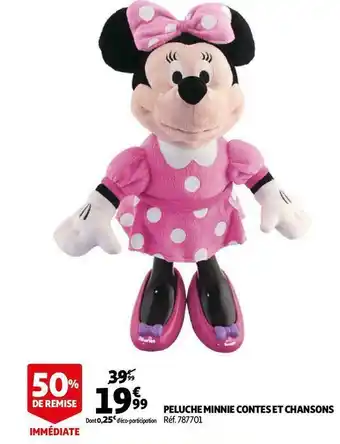 Auchan Peluche minnie contes et chansons offre