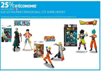 Auchan Bon plan sur les figurines dragon ball z et anime heroes offre