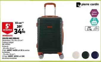 Auchan Pierre cardin valise abs sirrah offre
