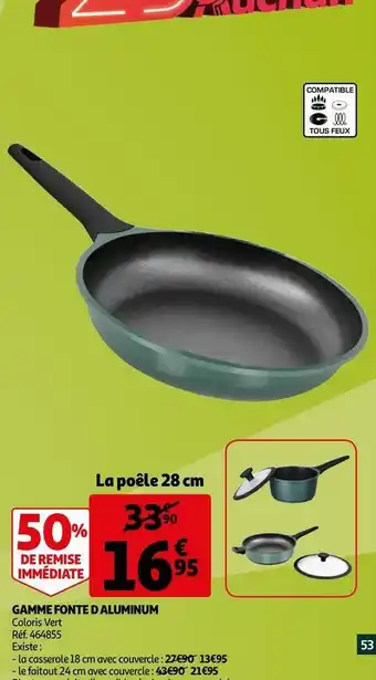Auchan Gamme fonte d'aluminum offre