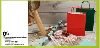 Auchan Rouleau papier cadeau 2 mètres offre