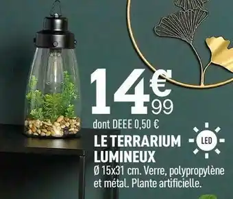 Centrakor Atmosphera le terrarium lumineux offre