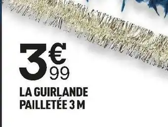 Centrakor La guirlande pailletée 3 m offre