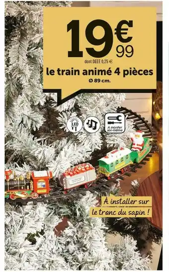 Centrakor Le train animé 4 pièces offre