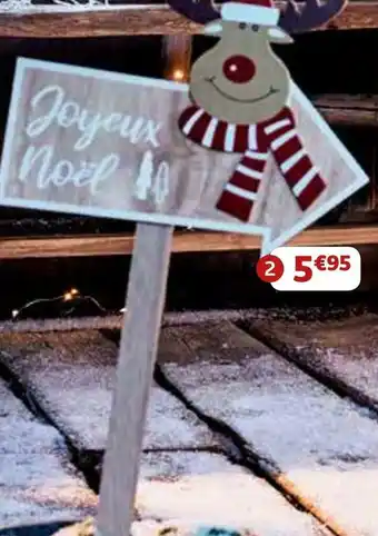 Jardiland Pancarte décorative noël offre