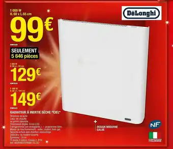 Brico Dépôt Radiateur à Inertie Sèche offre