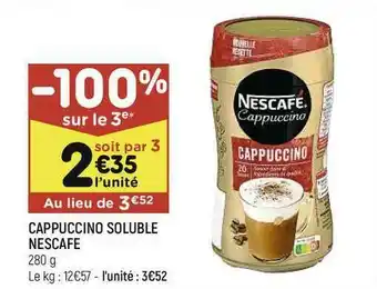 Cappuccino Soluble Nescafé
