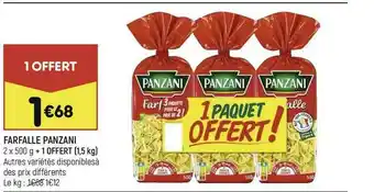 Leader Price Farfalle Panzani offre