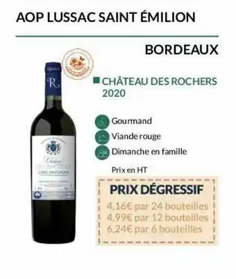 Aop Lussac Saint émilion Bordeaux