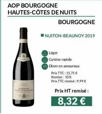 Aop Bourgogne Hautes-côtes De Nuits Nuiton-beaunoy 2019