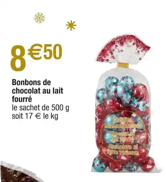 Bonbons de chocolat au lait fourré