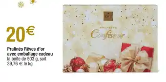 PralinĂ©s rĂȘves d'or avec emballage cadeau