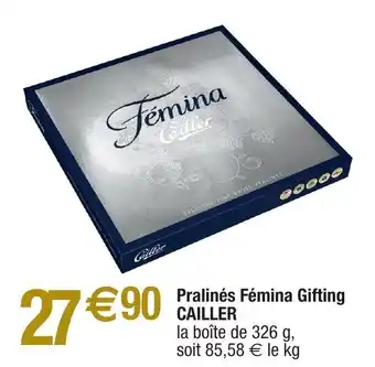 Migros Pralinés fémina gifting CAILLER offre