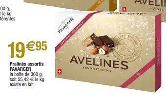 Migros Pralinés assortis FAVARGER offre