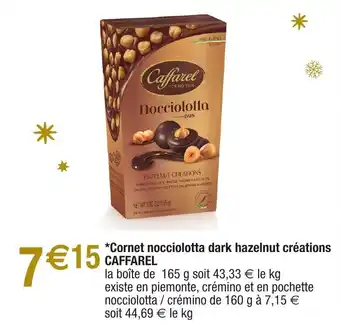 Migros Cornet nocciolatta dark hazelnut créations CAFFAREL offre