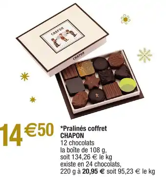 Migros Pralinés coffret CHAPON offre
