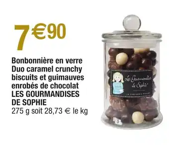 Migros Bonbonnière en verre duo caramel crunchy offre