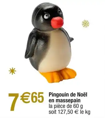 Migros Pingouin de noël en massepain offre