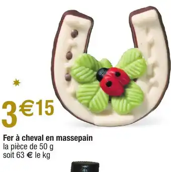 Fer à cheval en massepain
