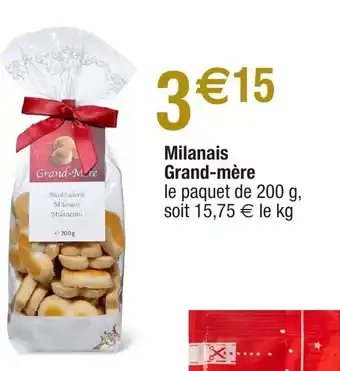Migros Milanais grand-mère offre