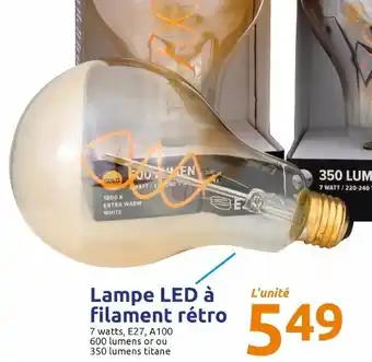 Lampe LED à filament rétro