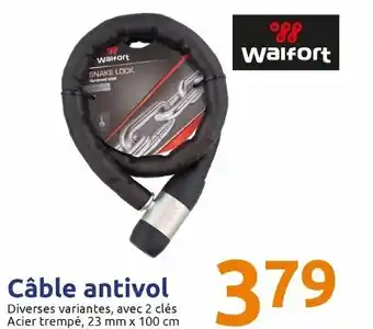 Action Câble antivol offre