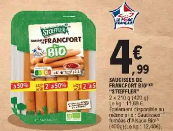 E.Leclerc Saucisses de francfort bio offre