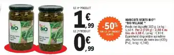 E.Leclerc Haricots verts bio "bio village" offre