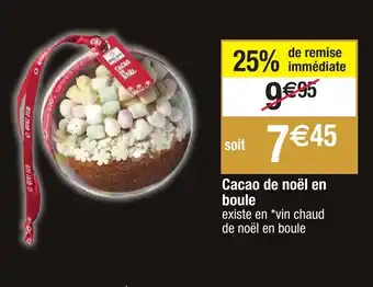 Migros Cacao de noël en boule offre
