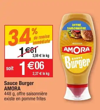 Migros Sauce burger AMORA offre