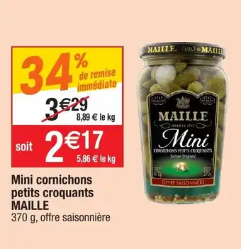 Mini cornichons petits croquants MAILLE