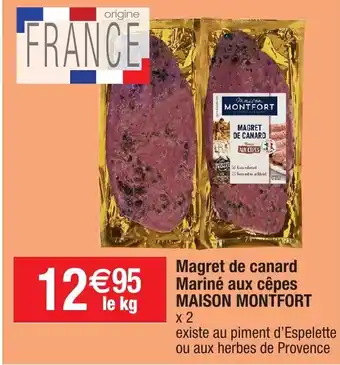 Migros Magret de canard mariné aux cèpes offre