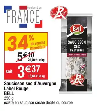 Migros Saucisson sec d'auvergne label rouge offre
