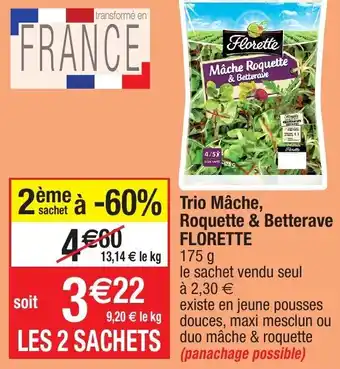 Migros Trio mâche, roquette & betterave FLORETTE offre